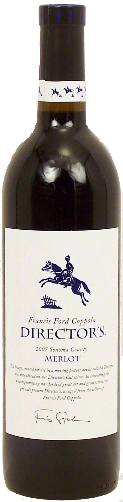 Francis Ford Coppola Director's merlot wine of Sonoma County, 13.5% alc. by vol. Full-Size Picture